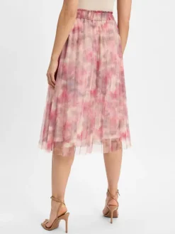 More & More Röcke*Damen Mesh-Rock altrosa beige gemustert