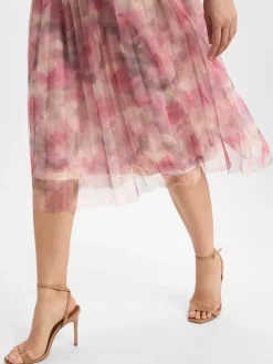 More & More Röcke*Damen Mesh-Rock altrosa beige gemustert