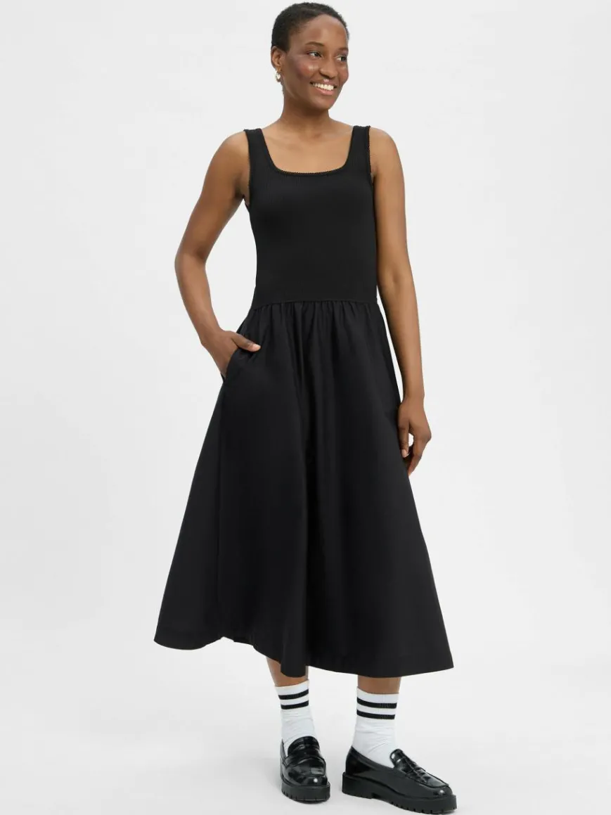 Tommy Hilfiger Kleider*Damen Midikleid schwarz uni