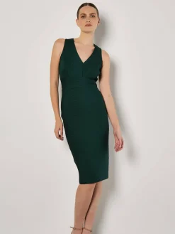 Apricot Kleider*Damen Midikleid grün uni