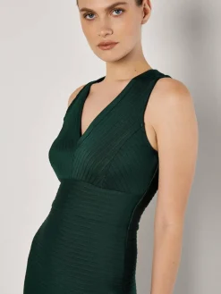 Apricot Kleider*Damen Midikleid grün uni