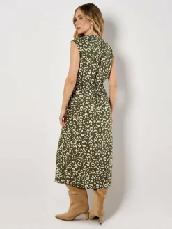 Apricot Kleider*Damen Midikleid grün gemustert