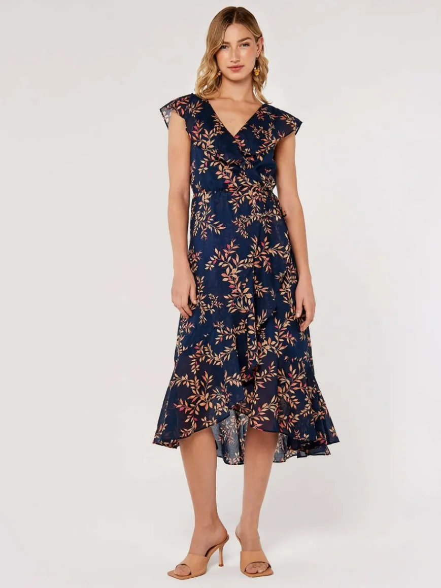 Apricot Kleider*Damen Midikleid marine gemustert