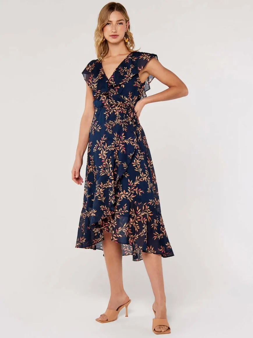 Apricot Kleider*Damen Midikleid marine gemustert