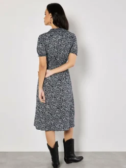 Apricot Kleider*Damen Midikleid marine gemustert