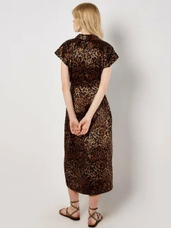 Apricot Kleider*Damen Midikleid braun gemustert