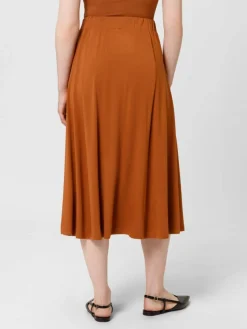 Les Lunes Röcke*Damen Midirock braun uni