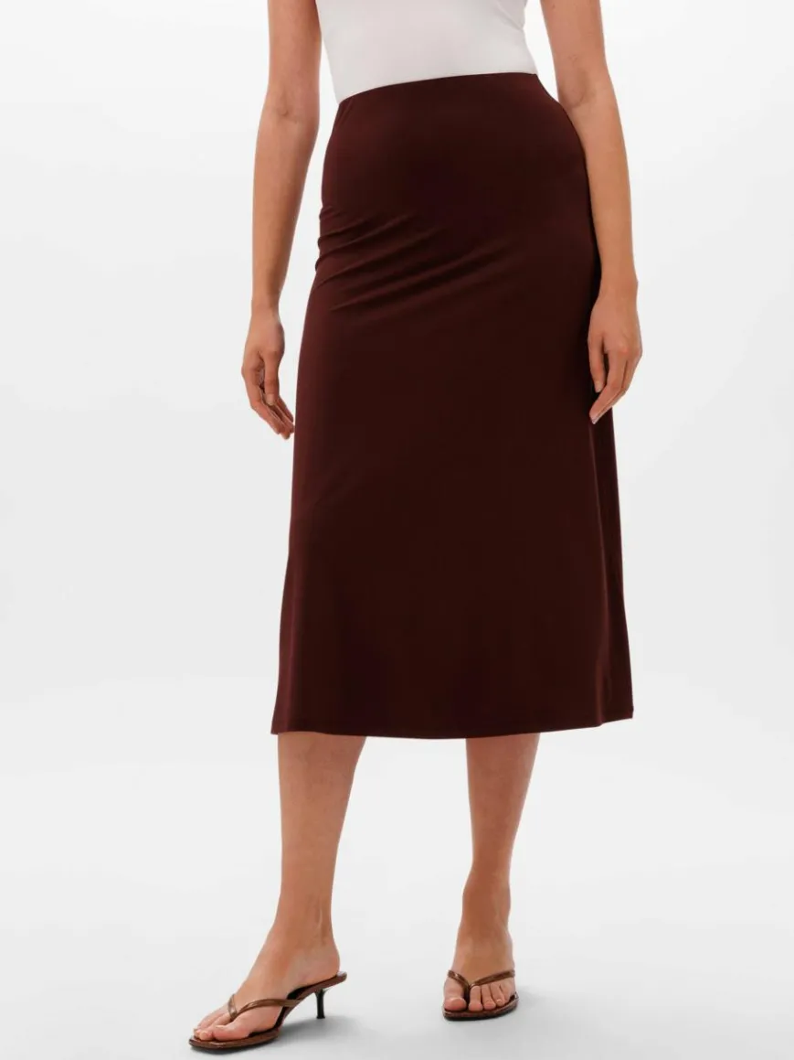 Les Lunes Röcke*Damen Midirock braun uni