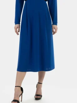 Faina Röcke*Damen Midirock royal uni