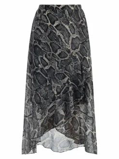 Faina Röcke*Damen Midirock schwarz gemustert