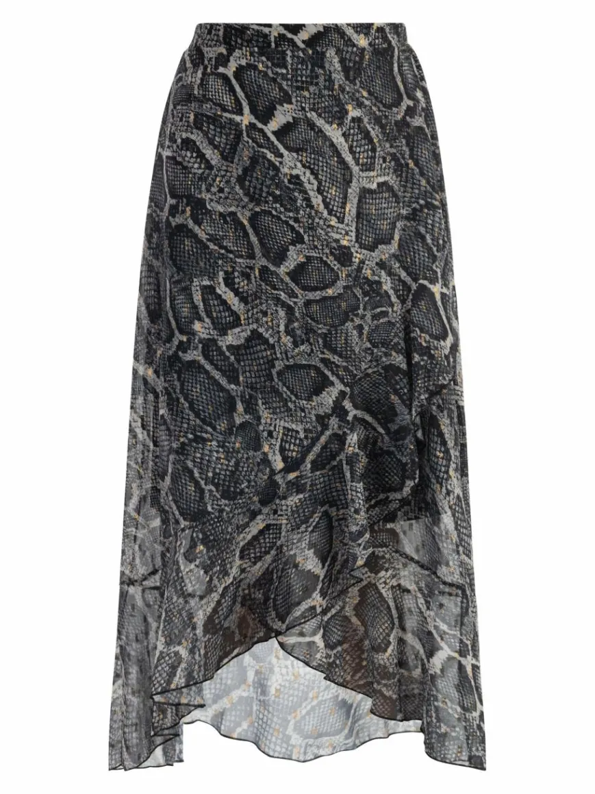 Faina Röcke*Damen Midirock schwarz gemustert