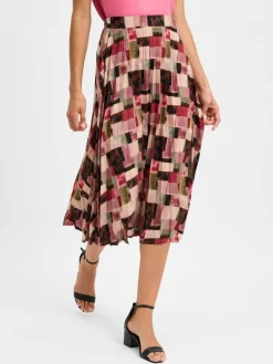 Franco Callegari Röcke*Damen Midirock altrosa gemustert