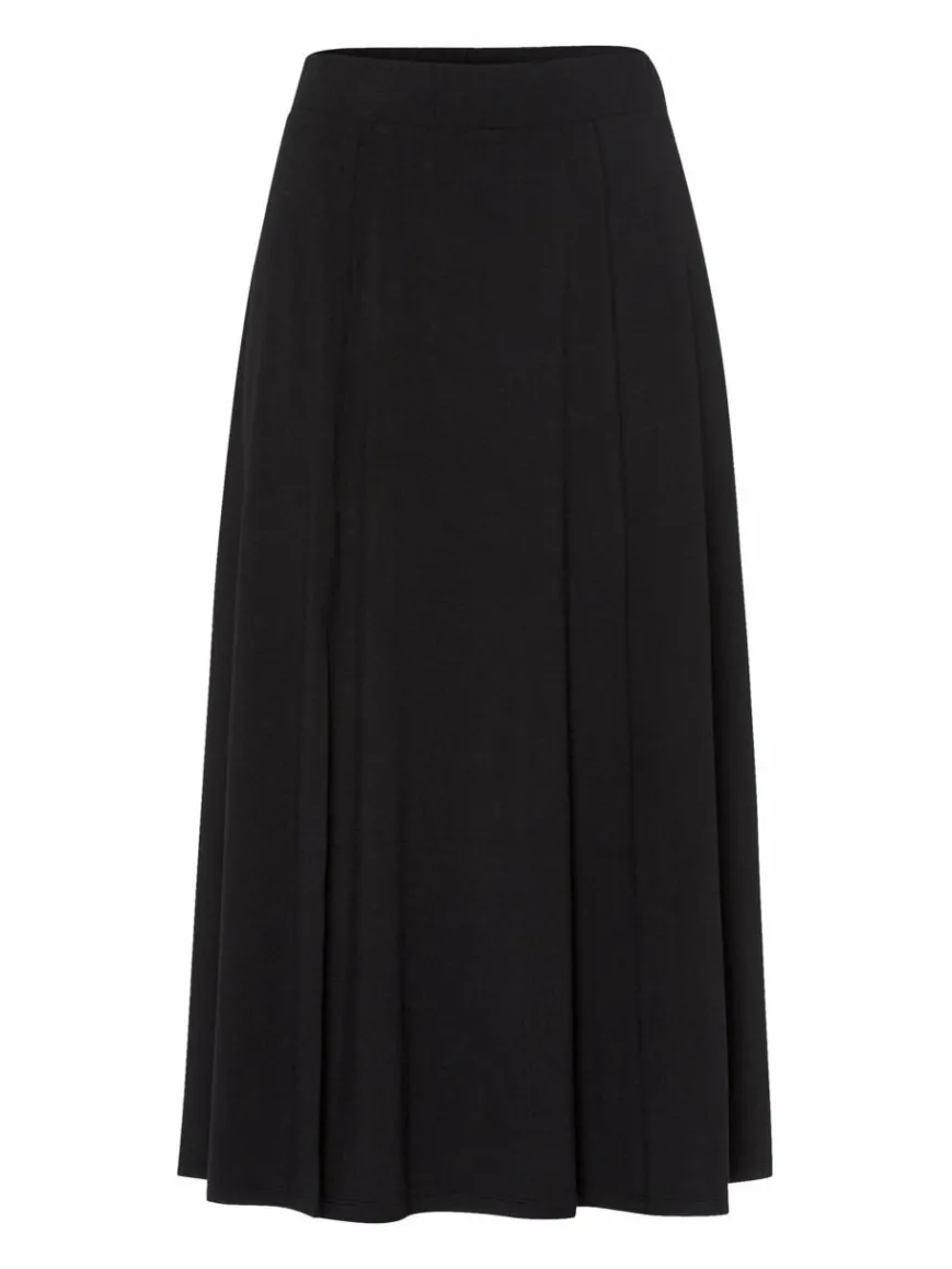 Les Lunes Röcke*Damen Midirock schwarz uni