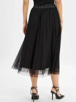 More & More Röcke*Damen Midirock schwarz uni