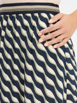 Betty Barclay Röcke*Damen Midirock marine sand gemustert