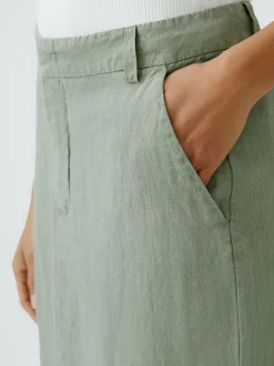 Oui Röcke*Damen Midirock grün uni