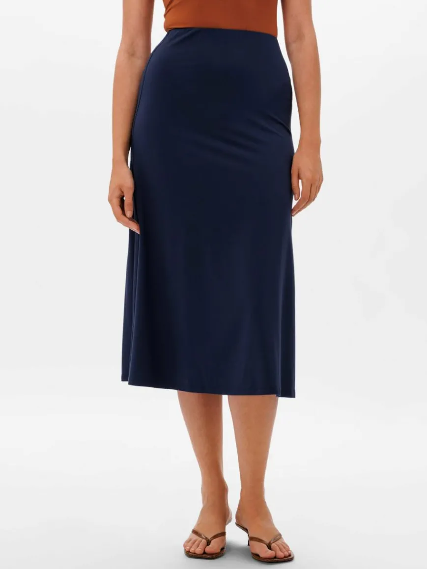 Les Lunes Röcke*Damen Midirock blau uni