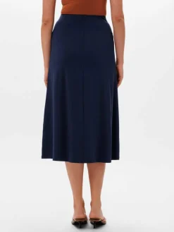 Les Lunes Röcke*Damen Midirock blau uni