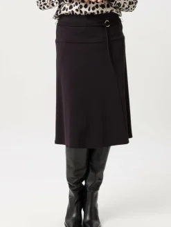 Frank Walder Röcke*Damen Midirock schwarz uni