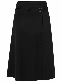 Frank Walder Röcke*Damen Midirock schwarz uni