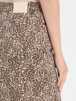 comma casual identity Röcke*Damen Midirock schoko sand gemustert