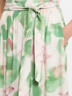 More & More Röcke*Damen Midirock gras altrosa gemustert