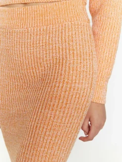 MyMo Röcke*Damen Midirock orange uni