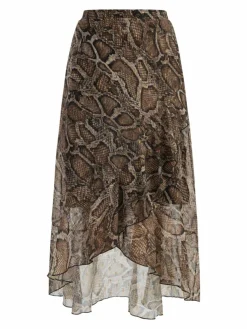 Faina Röcke*Damen Midirock beige gemustert