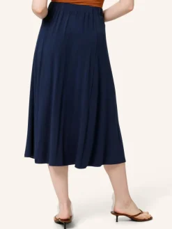 Les Lunes Röcke*Damen Midirock blau uni