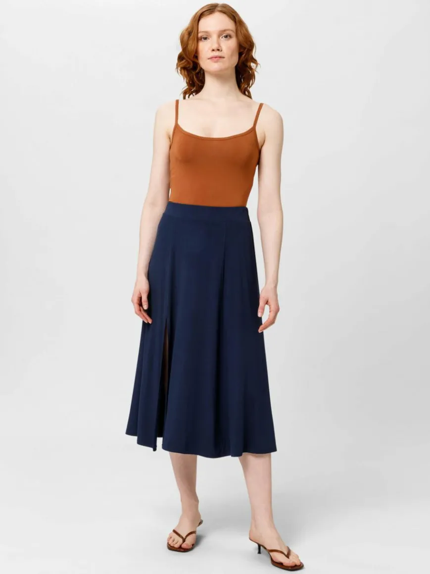 Les Lunes Röcke*Damen Midirock blau uni