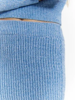 MyMo Röcke*Damen Midirock blau uni