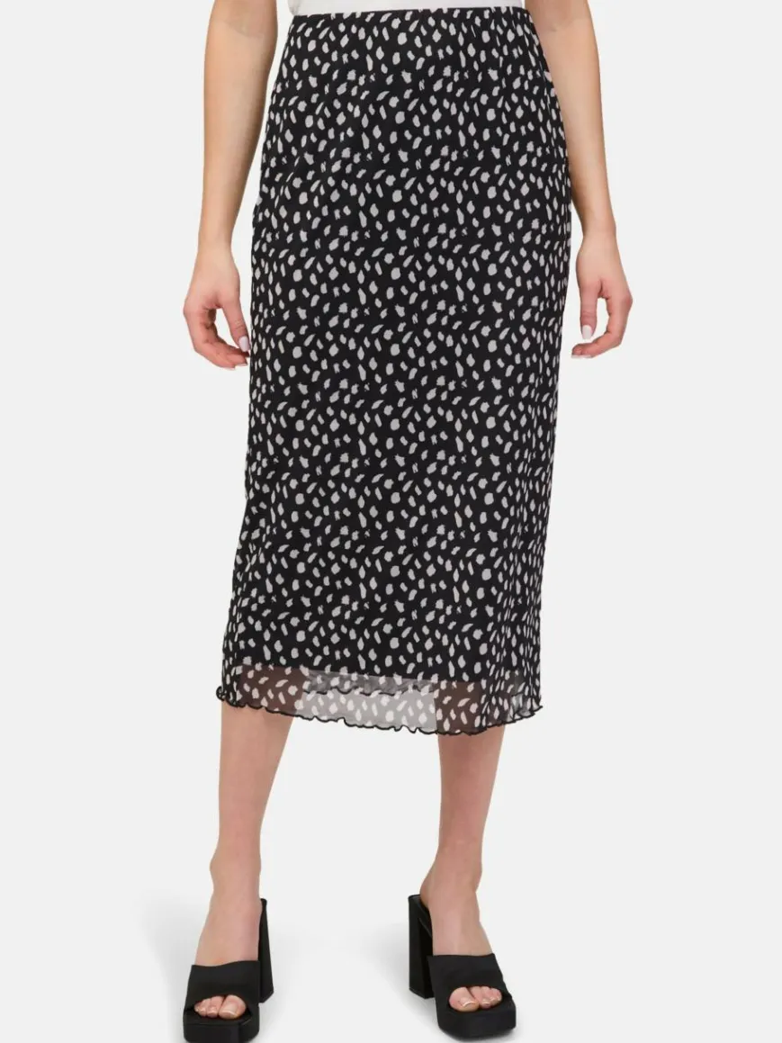 Cartoon Röcke*Damen Midirock mehrfarbig gepunktet