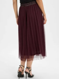 More & More Röcke*Damen Midirock aubergine uni