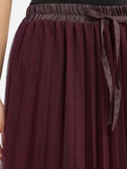 More & More Röcke*Damen Midirock aubergine uni