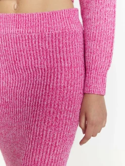 MyMo Röcke*Damen Midirock pink uni