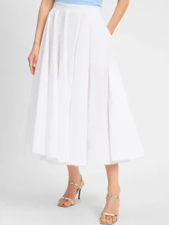 Gant Röcke*Damen Midirock weiß uni