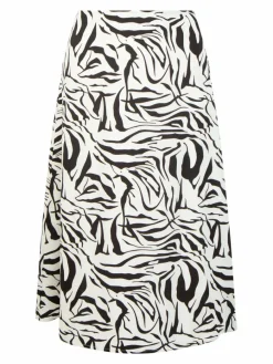 Faina Röcke*Damen Midirock mehrfarbig gemustert