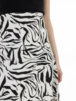 Faina Röcke*Damen Midirock mehrfarbig gemustert