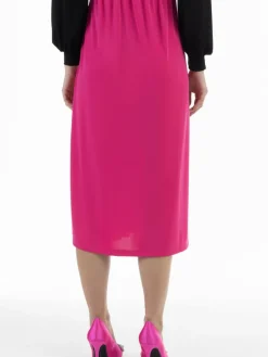 Faina Röcke*Damen Midirock pink uni