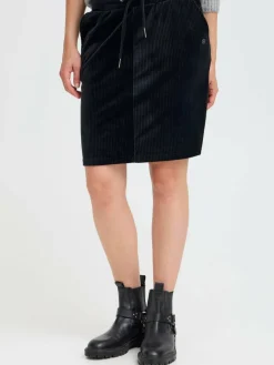 OXMO Röcke*Damen Midirock - OXEBBA schwarz uni