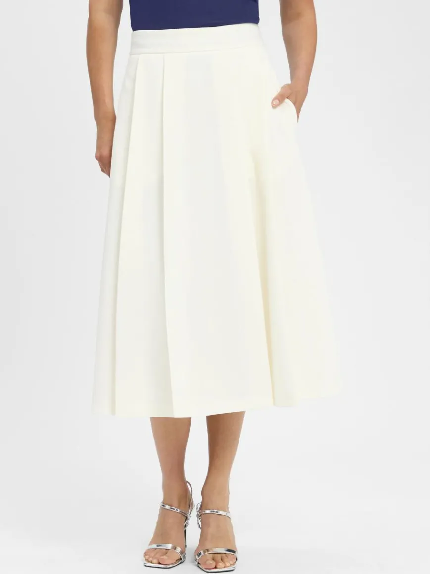 HUGO Röcke*Damen Midirock - Romila ecru strukturiert