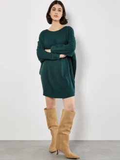 Apricot Kleider*Damen Minikleid grün uni