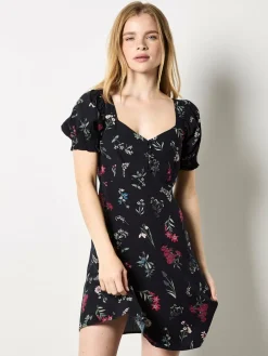 Apricot Kleider*Damen Minikleid schwarz gemustert