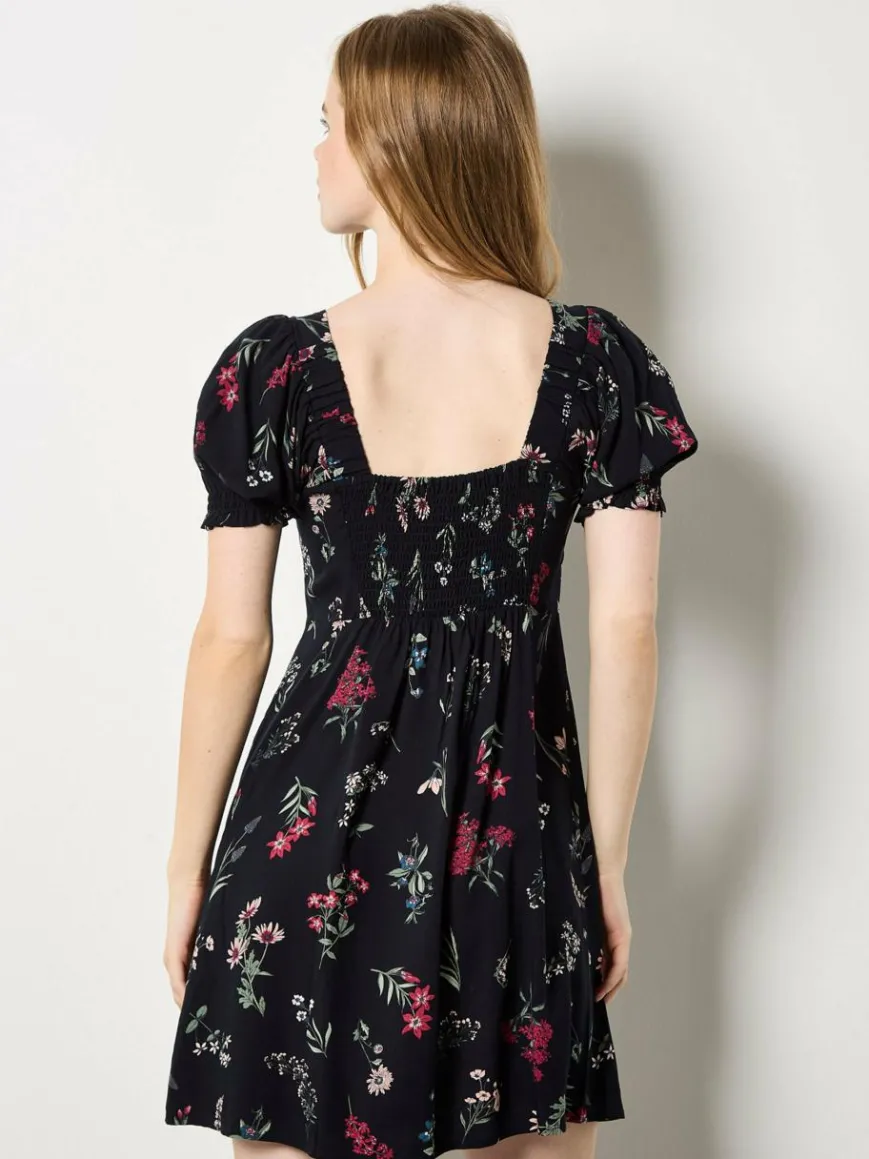 Apricot Kleider*Damen Minikleid schwarz gemustert