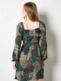 Apricot Kleider*Damen Minikleid grün gemustert