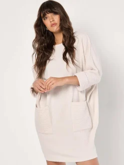 Apricot Kleider*Damen Minikleid beige strukturiert