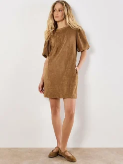 Apricot Kleider*Damen Minikleid braun uni