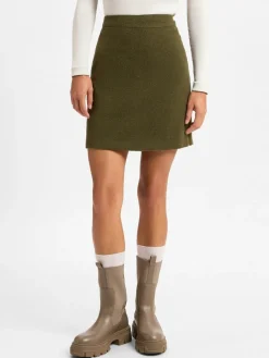 Marie Lund Röcke*Damen Minirock gras uni