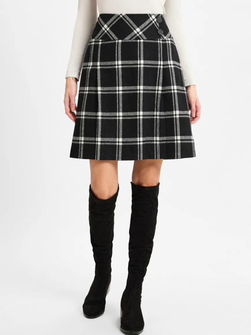 Franco Callegari Röcke*Damen Minirock schwarz weiß kariert