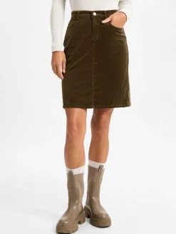 Marie Lund Röcke*Damen Minirock oliv uni